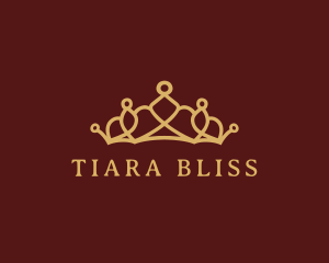 Ornate Crown Tiara logo design