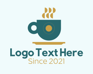 Cup And Saucer - Modern Coffee Cup logo design