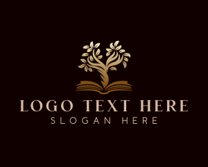 Learning School - Book Tree Learning logo design