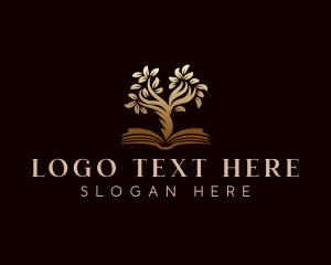 Learning - Book Tree Learning logo design