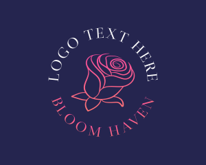 Rose Feminine Bloom logo design