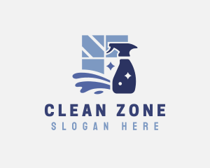 Sanitary - Window Sprayer Sanitary Cleaner logo design