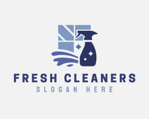 Window Sprayer Sanitary Cleaner logo design