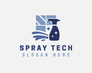 Sprayer - Window Sprayer Sanitary Cleaner logo design