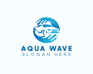 Water Wave Car Cleaning logo design