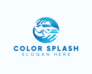 Water Wave Car Cleaning logo design