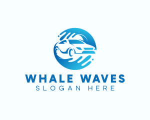 Water Wave Car Cleaning logo design