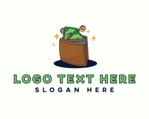 Wealth - Dollar Cash Wallet logo design