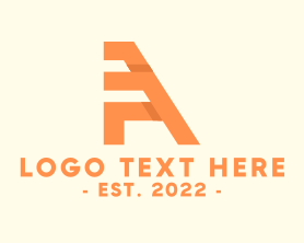 Architectural - Orange Architectural Letter A logo design