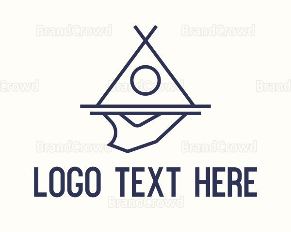 Tent Camping Food Logo