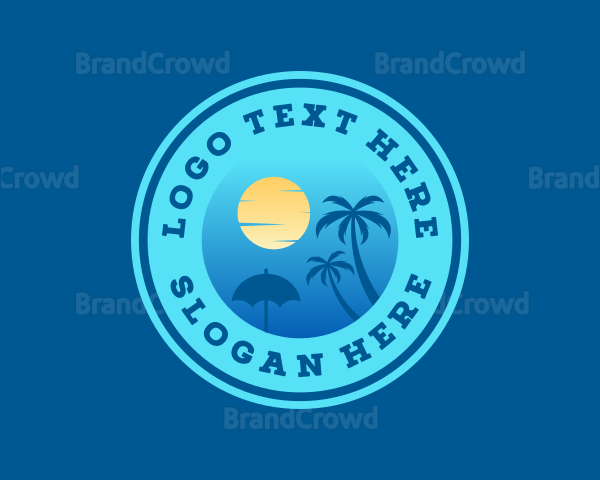 Seaside Resort Vacation Logo
