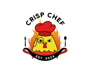 Chef Rooster Kitchen logo design