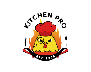 Chef Rooster Kitchen logo design