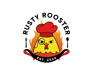 Chef Rooster Kitchen logo design