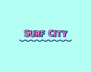 Wave Beach Coast Surfing  logo design