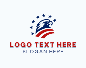 United States Map - United States Eagle logo design