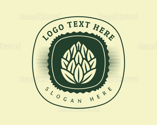Hops Organic Leaf Logo