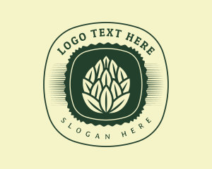 Brewmaster - Hops Organic Leaf logo design