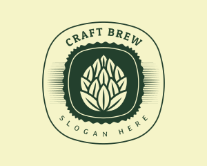 Brewmaster - Hops Organic Leaf logo design