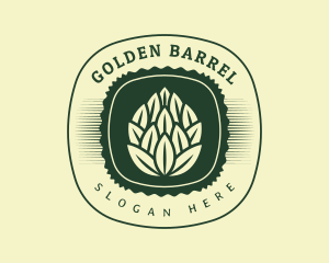 Whiskey - Hops Organic Leaf logo design