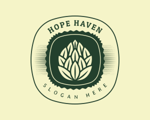 Beer House - Hops Organic Leaf logo design