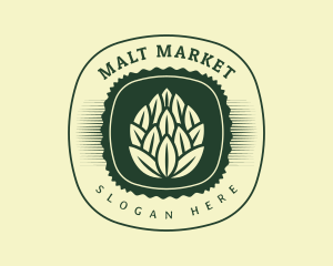 Malt - Hops Organic Leaf logo design