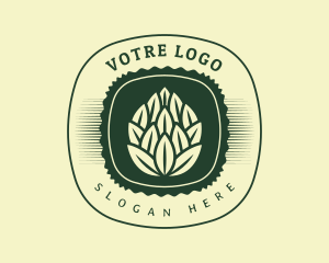 Whiskey - Hops Organic Leaf logo design