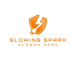 Electric Plug Shield logo design