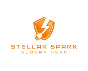 Electric Plug Shield logo design