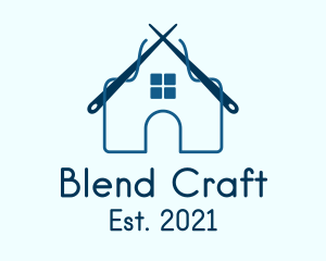 Interweave - Blue Yarn House logo design