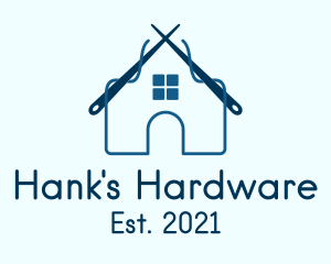 Hank - Blue Yarn House logo design