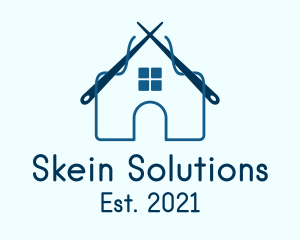 Skein - Blue Yarn House logo design