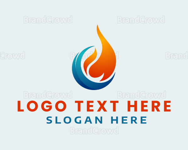 Heat & Cool Temperature Logo