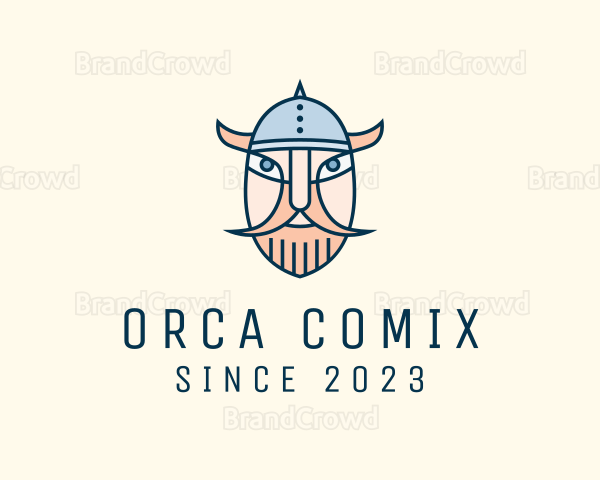 Medieval Viking Head Logo