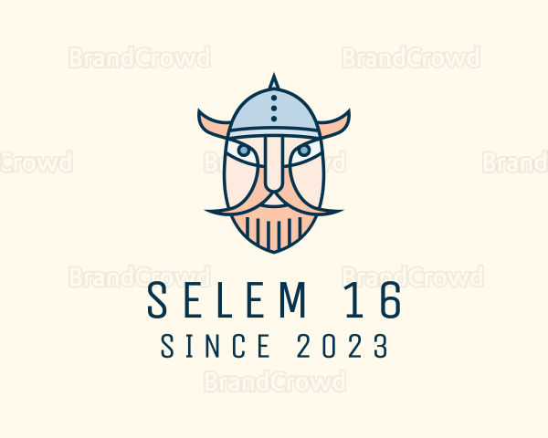Medieval Viking Head Logo