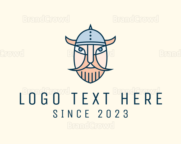 Medieval Viking Head Logo