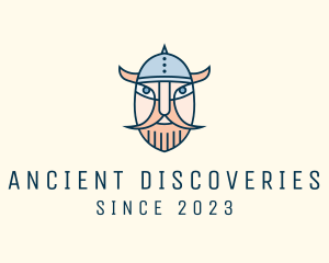 Medieval Viking Head logo design