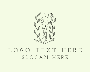 Nude - Nature Naked Lady logo design