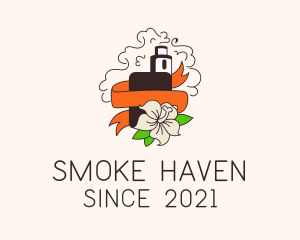 Flower Vape Banner logo design