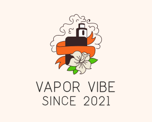 Flower Vape Banner logo design