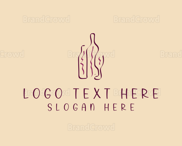 Wine Beverage Bottle Logo