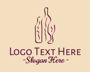 Wine - Minimalist Wine Bottle logo design