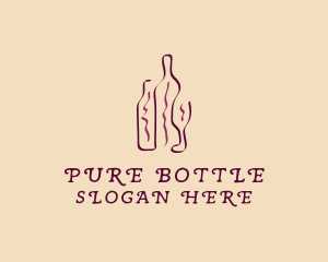 Bottle - Minimalist Wine Bottle logo design