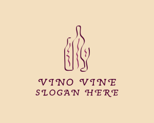 Wine - Minimalist Wine Bottle logo design