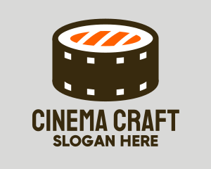 Filmmaking - Sushi Roll Film Reel logo design