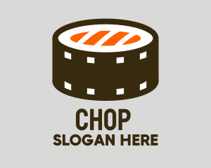 Video - Sushi Roll Film Reel logo design