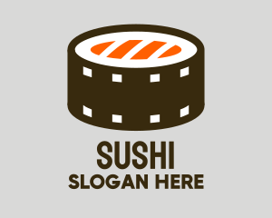 Sushi Roll Film Reel logo design