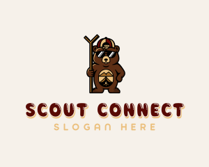 Bear Scout Camper logo design