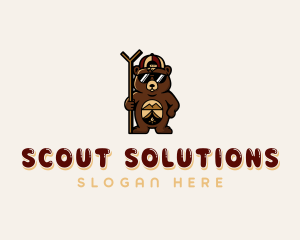 Scout - Bear Scout Camper logo design