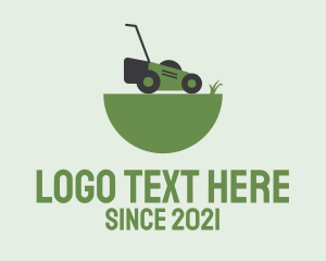 Machine - Garden Care Lawn Mower logo design